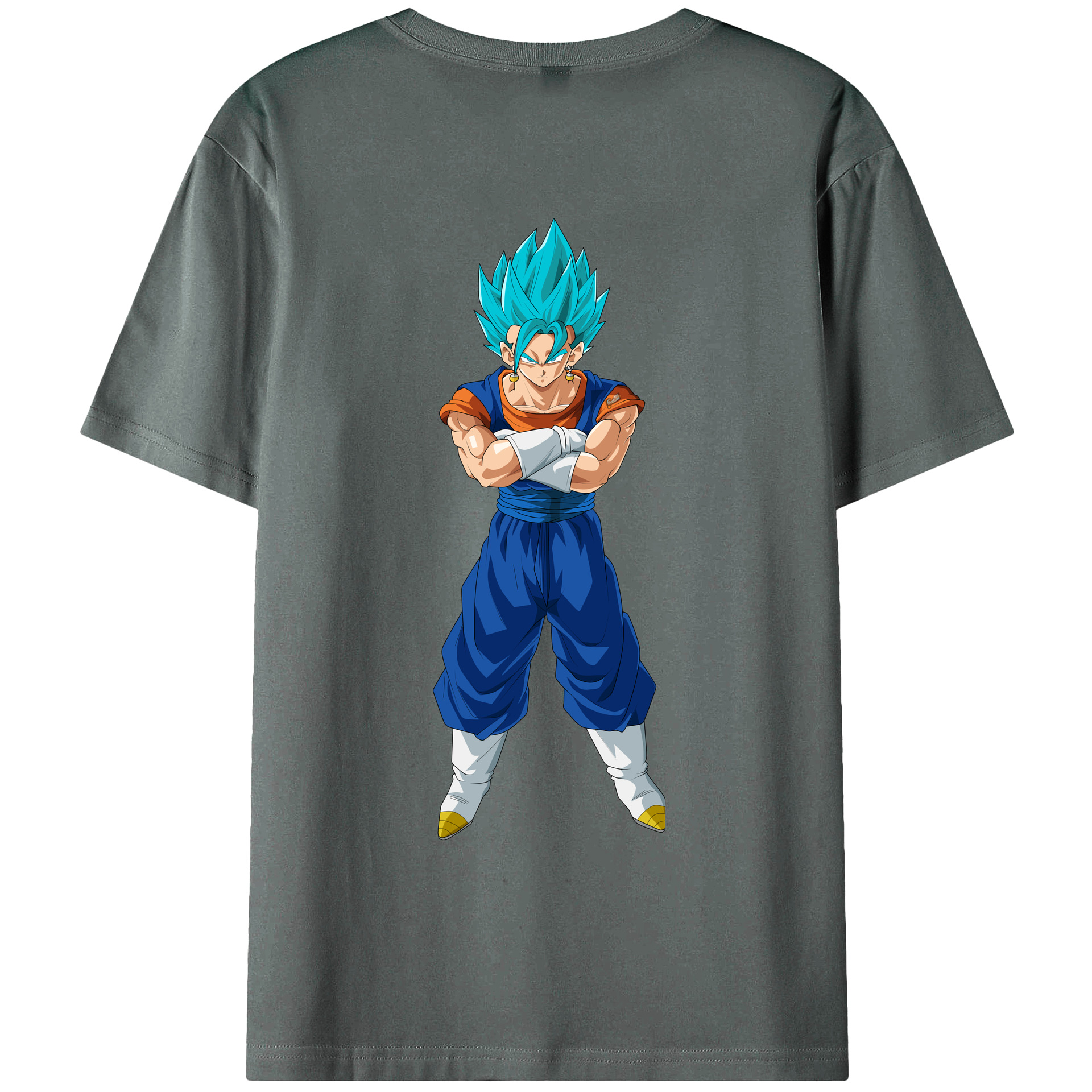 （画像用） ドラゴンボール ベジット DRAGON BALL Vegetto 綿100％ メンズ半袖Tシャツ（バックプリント） 通気性